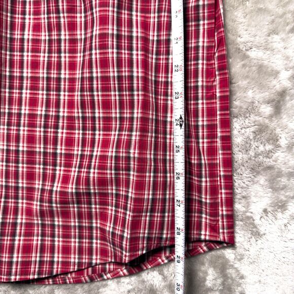 Ariat Pro Series Witten Classic Fit Snap Long Sleeve Shirt Red Plaid Mens Size M - Picture 8 of 15